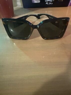 Versace Collection Black Cat-Eye Sunglasses with Dark Lenses